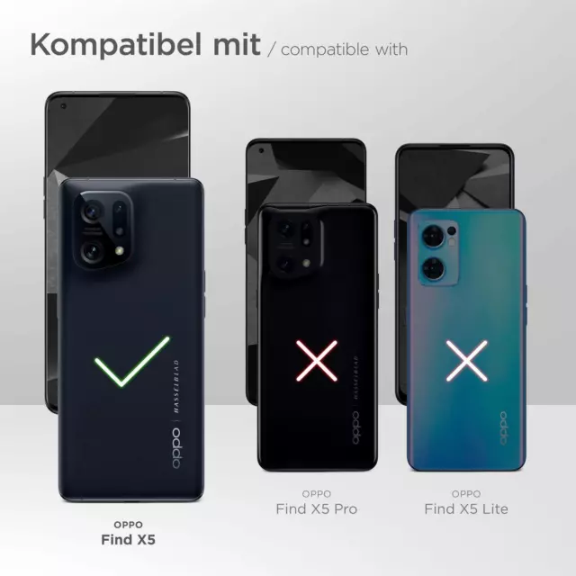 2x Panzerfolie für Oppo Find X5 Display Echt Glas Full Screen Cover Schutzglas 2