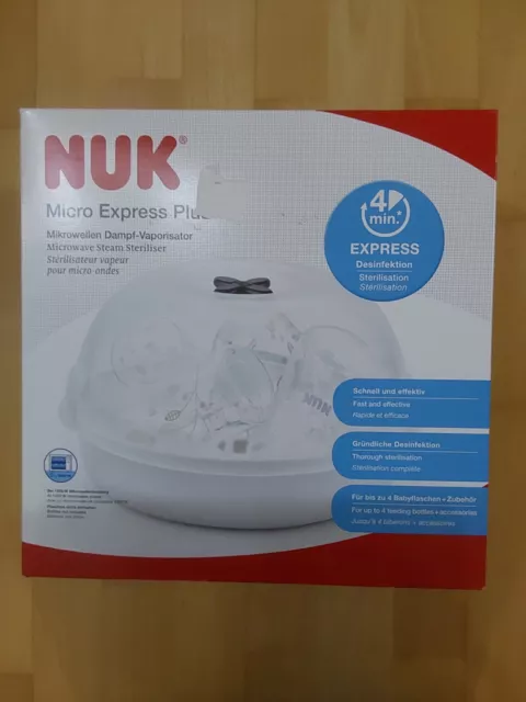 NUK Micro Express Plus Mikrowellen Dampf Vaporisator Neu OVP