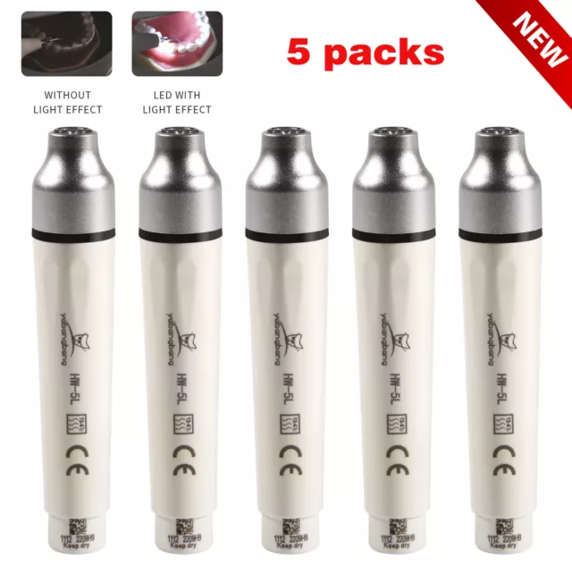 5pcs Ultrasonic Piezo Dental Scaler Handpiece LED light fit EMS/WOODPECKER Nz