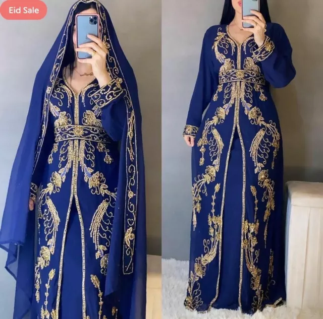 Sale Dubai Moroccan Islamic Kaftan Arabic Fancy Women Gown Dresses Takshita Var