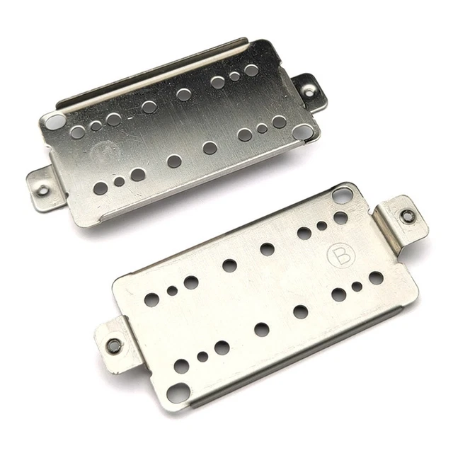 Dopro Lot 2 Coques Micro Humbucker Laiton Chromé - 50 Mm Manche / 52 Mm Pont Pour Epiphone Les Paul