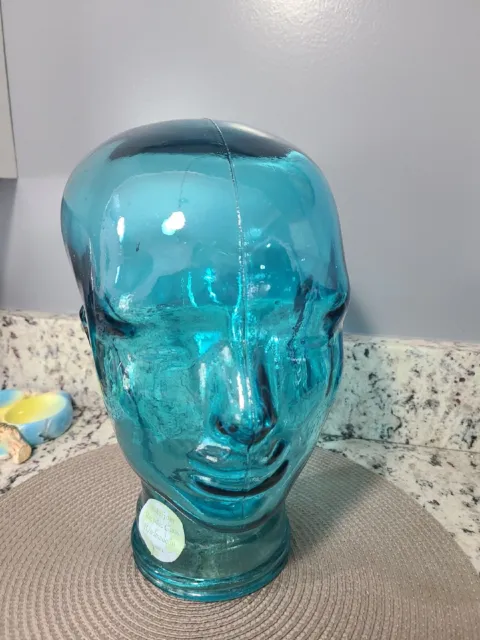 Mannequin Glass Head Ligth Blue