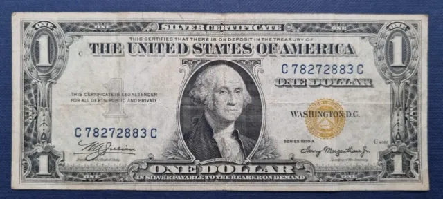 1935 A One Dollar Silver Certificate NORTH AFRICA Note $1 Bill #58084