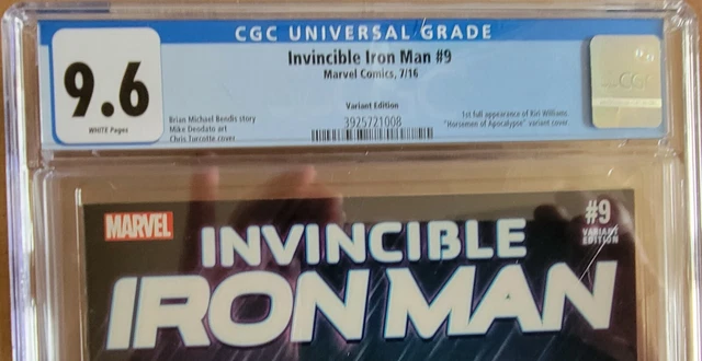 INVINCIBLE IRON MAN #9-1st Full RIRI WILLIAMS/IRONHEART- TORCOTTE VAR CGC 9.6 WP 2