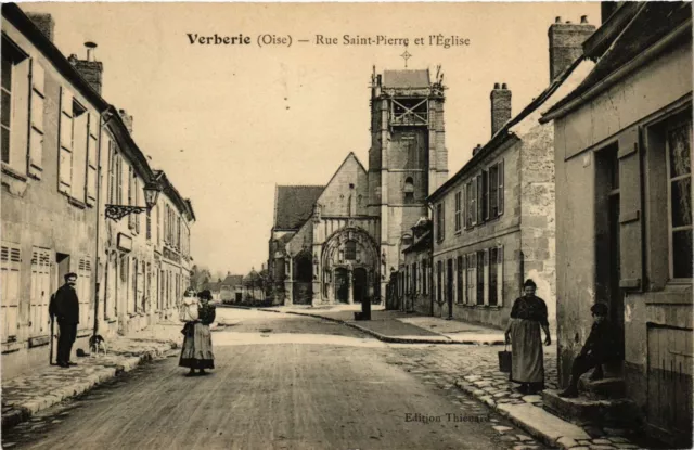 CPA AK VERBERIE - Rue St-PIERRE et l'Église (259599)