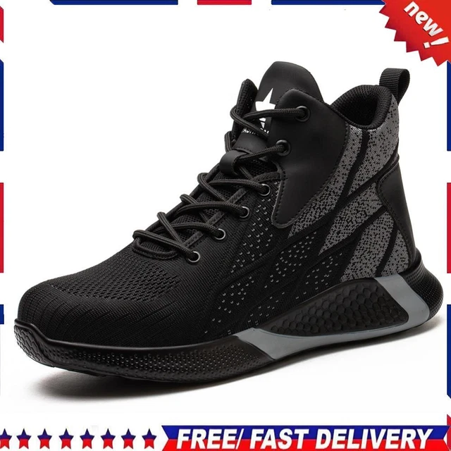 MENS STEEL TOE Shoes Breathable Safety Boots Non Slip Steel Toe