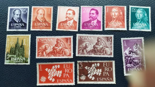 Sellos de ESPAÑA. Año 1961. Coleccion de 76 sellos usados diferentes.