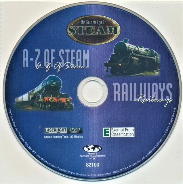 The Golden Age of Steam The A-Z of Steam Railways DVD