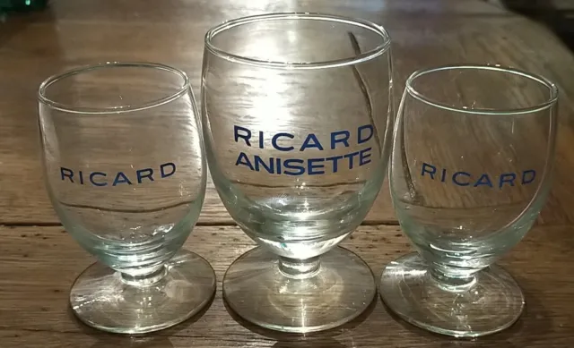 RICARD Lot de 3 verres Anisette
