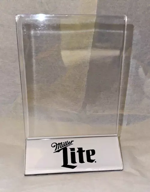 Miller Lite Light Table Top Beer Sign  Menu Holder -makes great picture frames