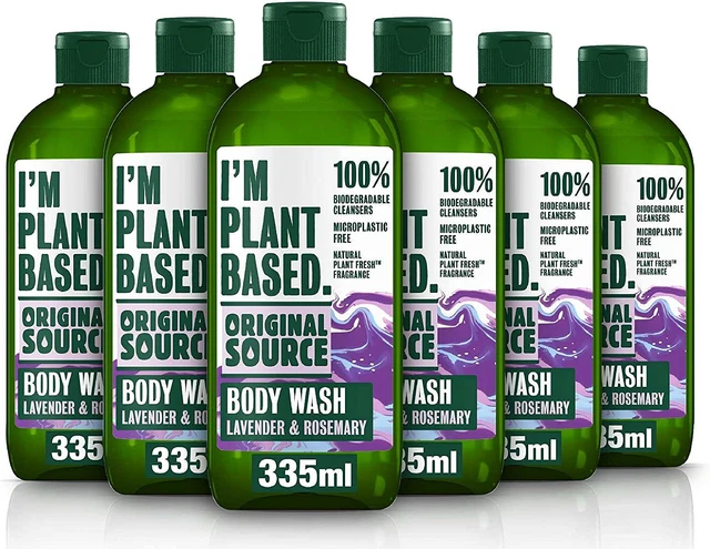 Fuente original lavado corporal de lavanda y romero I'm a base de plantas, limpiadores 100%, 6