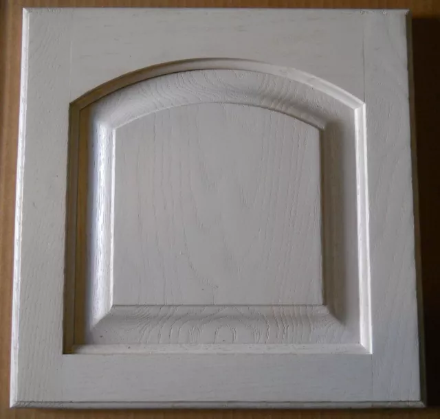 16" X 34" Paint Grade Kitchen Cabinet Door, Raised Panel Oak With Eyebrow Arch
