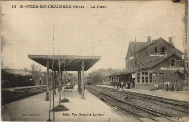 CPA SAINT-OMER-en-CHAUSSEE La Gare (1207415)