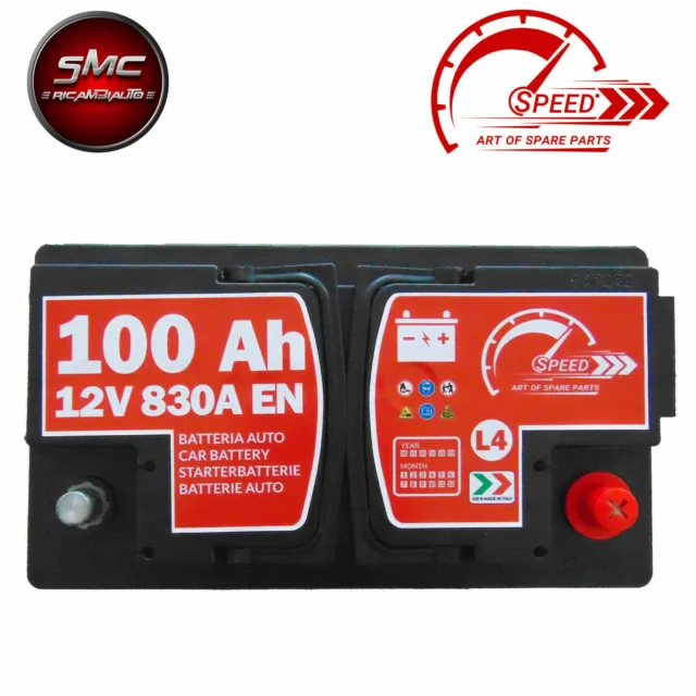 Autobatterie Speed 12V 100Ah 830A Batterie ersetzt 85Ah 88Ah 90Ah 95Ah 3