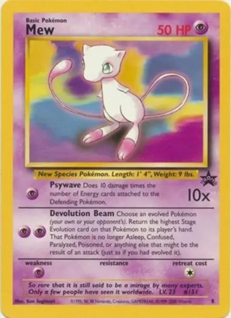 Mew - 8 - Pokemon Wizards Black Star Promos Card NM