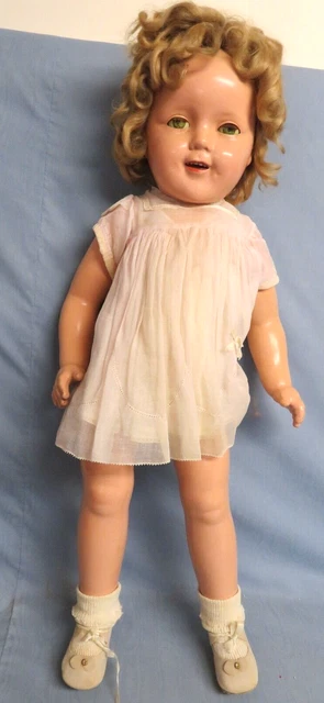 Vintage Composition 1934 IDEAL SHIRLEY TEMPLE  Doll 24" ALL ORIG. TAGGED DRESS