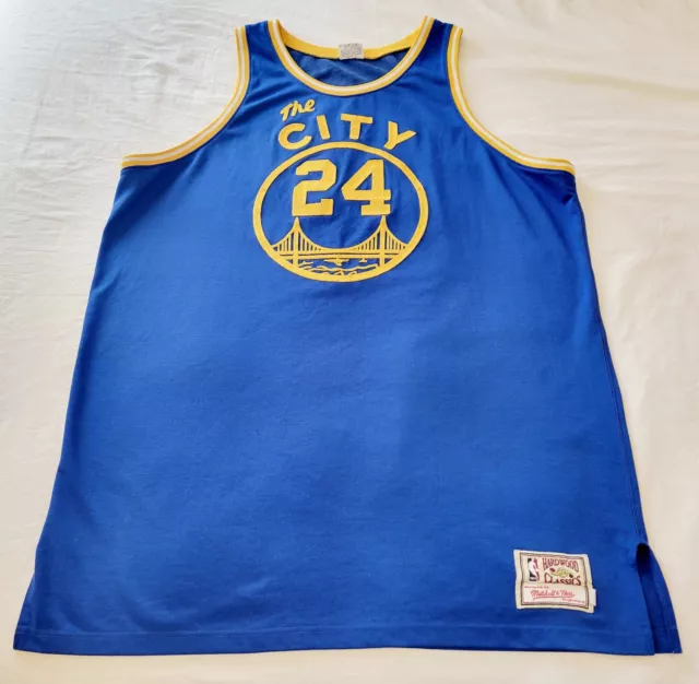 AUTHENTIC Mitchell & Ness Rick Barry #24 San Francisco Warriors jersey 56 3XL
