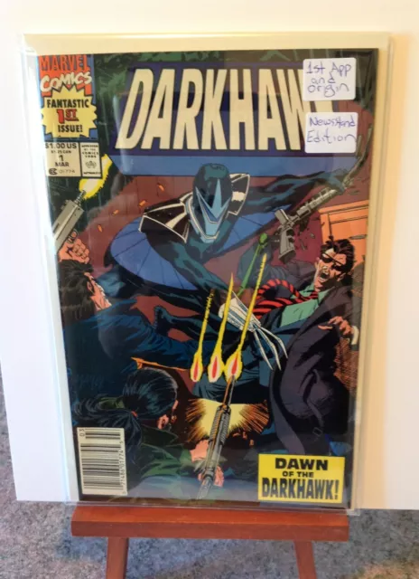 Darkhawk #1 1991 Rare Newsstand Edition Origin and 1st. Appearance Hot Key Book