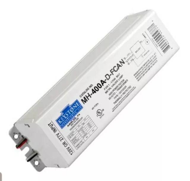 MH-400A-D-FCAN 400W Ballast Metal Halide KEYSTONE New with Blemish***** AS IS