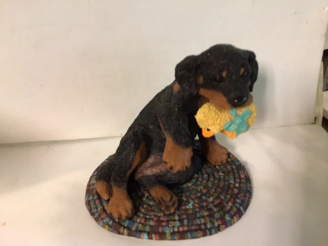 Living Stone Rottweiler Figure New