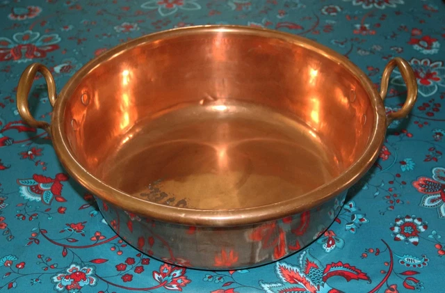 ANCIENNE BASSINE A CONFITURE EN CUIVRE D. 36 cm EUR 20,00 - PicClick FR