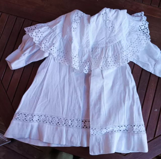 Magnifique manteau ou robe fin XIXe/début XXe pour grande poupée Jumeau, Steiner