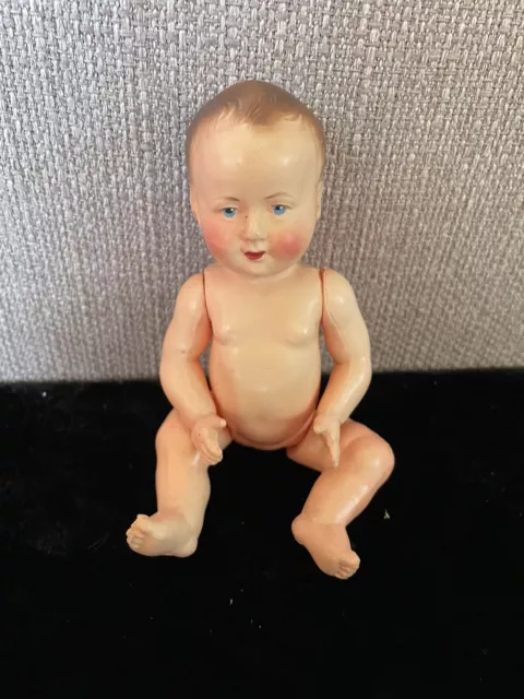 Poupée Petitcollin Baigneur 270 Pilote Aviation – Celluloïd, 26cm, Années 1930