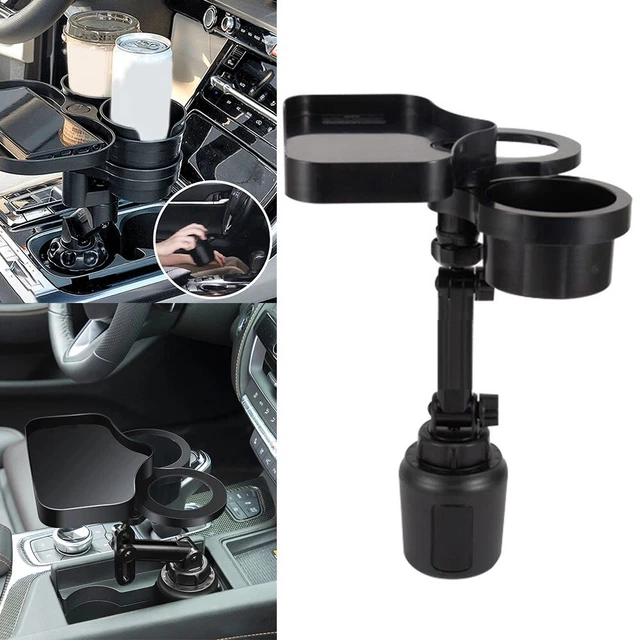Suvnie Adaptateur de porte-gobelet de voiture, réglable 3 en 1 avec support de téléphone et organisateur de cartes, s'adapte aux bouteilles de moins Suvnie Adaptateur de porte-gobelet de voiture, réglable 3 en 1 avec support de téléphone et organisateur de cartes, s'adapte aux bouteilles de moins