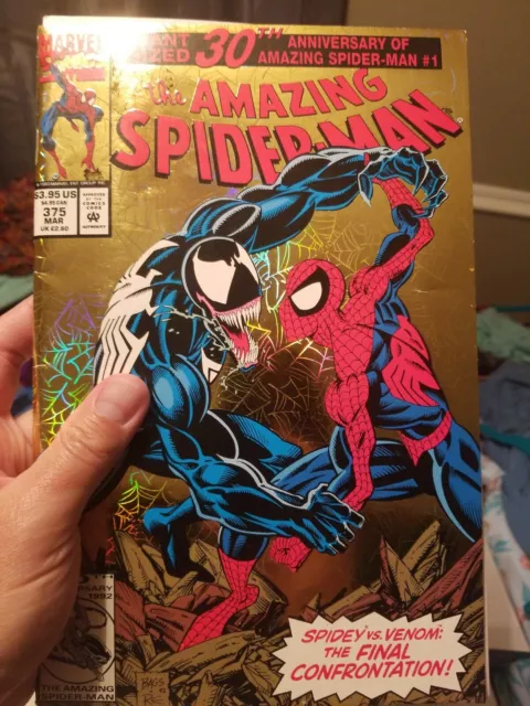 RARE Lot of 2 copies of Amazing Spider-man #375 Venom 1 error + 1 regular copy