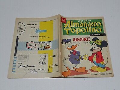 Almanacco Topolino N° 1 Del 1959 Edizione Mondadori