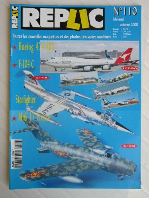 REPLIC  N° 110 /JBoeing 474-400 / F-104 C , Starfighter / MiG 17 Fresco