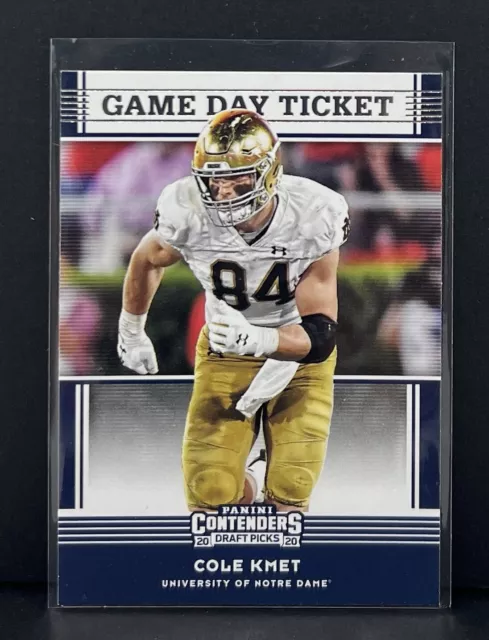2020 Panini Contenders Cole Kmet #35 Game Day Ticket Notre Dame Fighting Irish