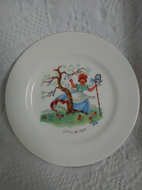 Vtg Royal Winton Grimwades England Little Bo Peep Plate 6.5" Gold Trim