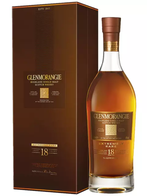 Glenmorangie 18 Year Old Extremely Rare Single Malt Scotch Whisky 700mL