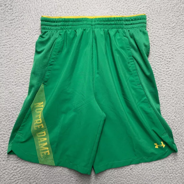 Notre Dame Fighting Irish Basketball Shorts Mens Medium Green Under Armour NCAA