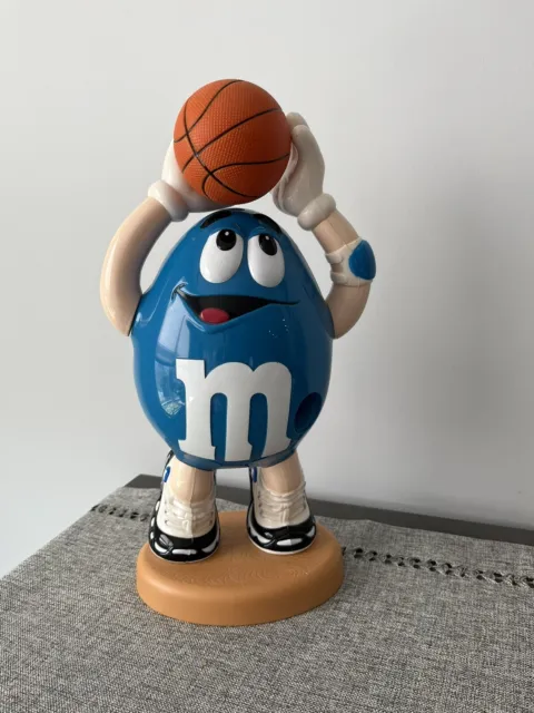 M&M's Candy Dispenser Blue Basketbsall Player 13 Inches Limited Edition