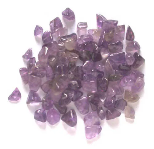 20g of amethyst gem chips - drilled tumblechip beads for jewellery & crafts