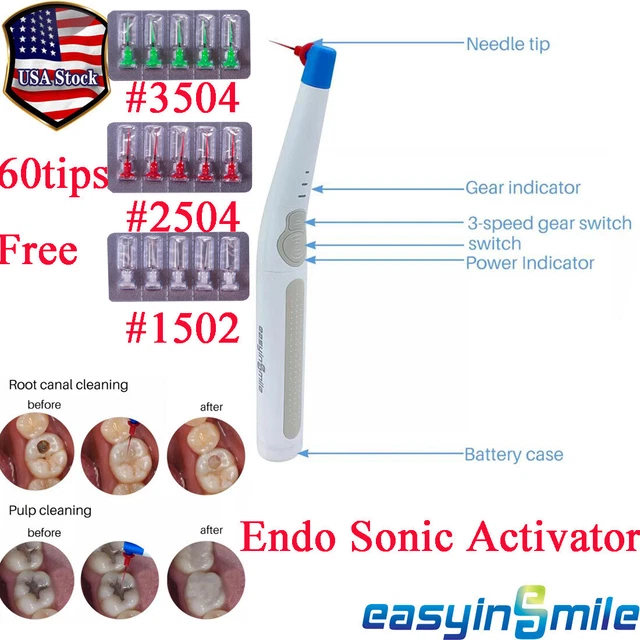DENTAL ENDO SONIC Ultrasonic Activator Irrigator Root Canal Clean