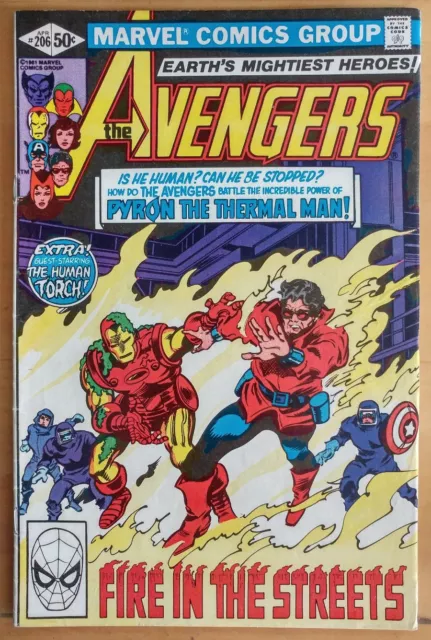 The AVENGERS #206b (1981 MARVEL Comics) ~ GD Comic Book