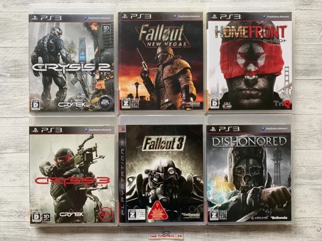 SONY PS3 Crysis 2 3 & Fallout 1 3 & Home Front & Dishonored set from Japan