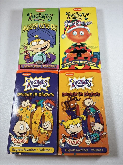 NICKELODEON RUGRATS VHS Lot of Decade In Diapers Santa