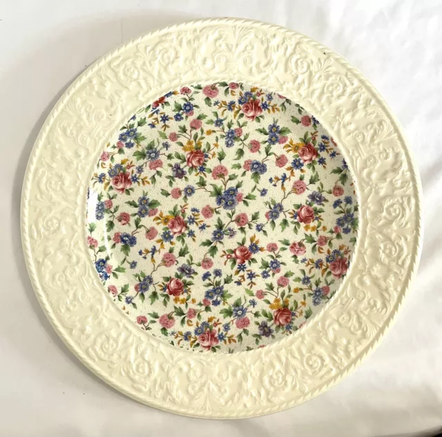 Vtg Pre-1960 Royal Winton Grimwades Old Cottage Chintz Charger Plate