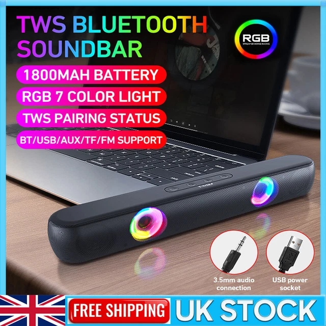 PORTABLE TWS BLUETOOTH Speaker Wireless Heavy Bass Loud USB AUX FM ...