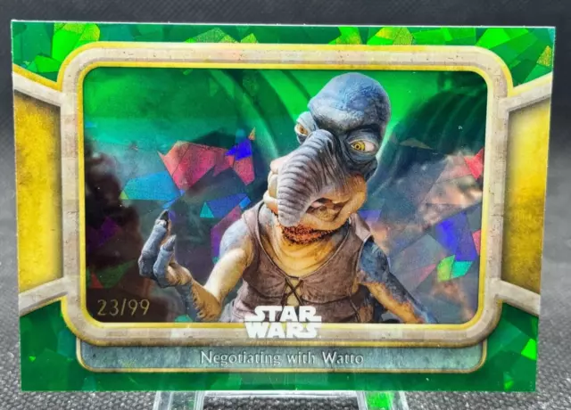 2024 Topps Star Wars Sapphire Negotiating With Watto Green /99 #33