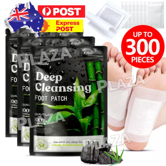 10 Pack Detox Foot Patches Pads Natural plant Toxin Removal 300 Sticky Adhesive