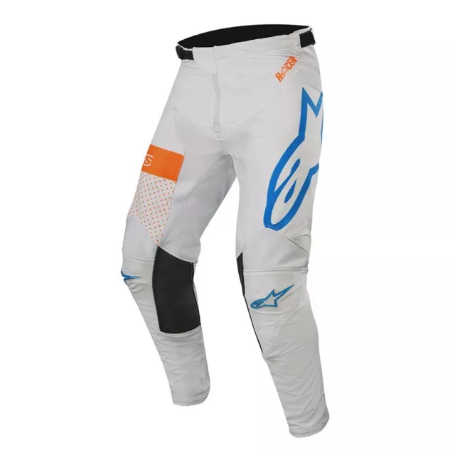 Alpinestars Racer Tech Atomic Motocross Hose cool grau mittelblau orange Größe 32