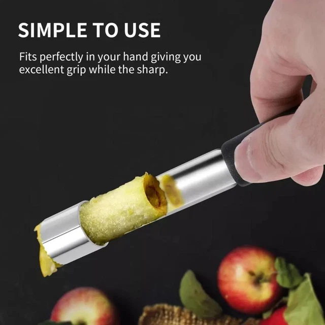 PARENCE Cavatore Di Mele In Acciaio Inox – Togli Torsolo Per Mele E Pere, 20 Cm, Utensile Da Cucina Resistente Con Manico Ergonomico E Testa Seghettata