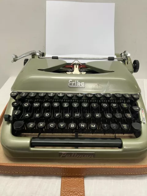 Vintage Pullman Erika Model 10 Typewriter Made In Germany