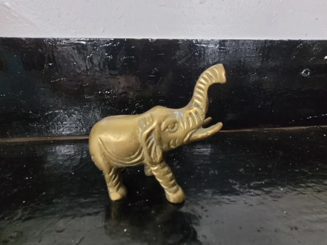 Antique Brass Elephant Figurine