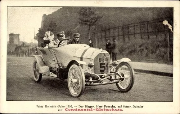 Ak Reklame, Continental Gleitschutz, Prinz Heinrich Fahrt 1910,... - 4194079